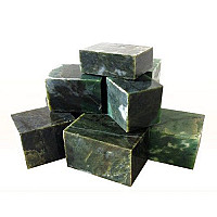 Камни для бани  Нефрит пиленный (куб) 10 кг.