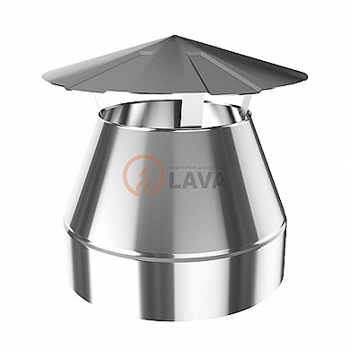 LAVA Оголовок-зонт ЭЛИТ 180/250 мм. 304 нерж. (0,8 мм) - Общий вид элемента