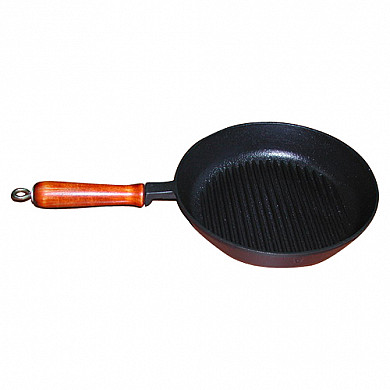  Сковорода чугунная Гриль - 240/50-1 с рифленым дном - Общий вид сковороды