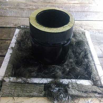 Литком Базальтовая вата (3 кг) - Вата в перекрытии вокруг трубы