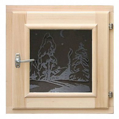 DoorWood Форточка 60х60 стекло 8 мм. ART - Общий вид форточки