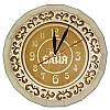 Народный камин ЧБ-РТ Часы "Бочонок" резные темные - Общий вид часов