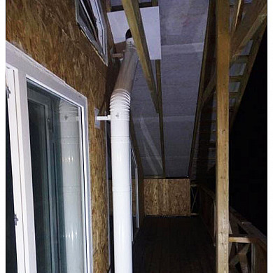 Вход дымохода в кровлю