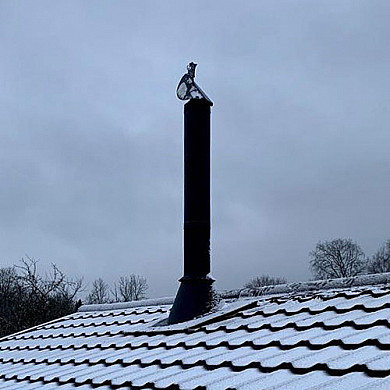 Фото дымохода на кровле