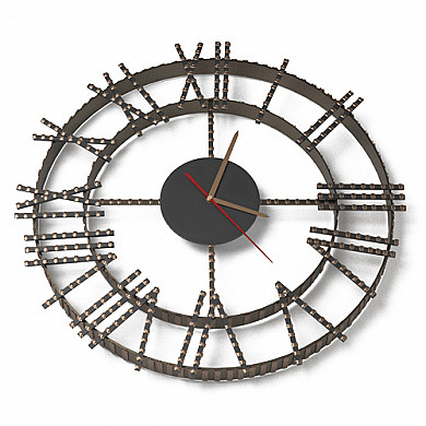 Везувий Часы кованные 1B - Общий вид часов