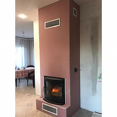 Готовый короб камина