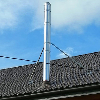 Крепеж дымохода LAVA ELIT на крыше дома