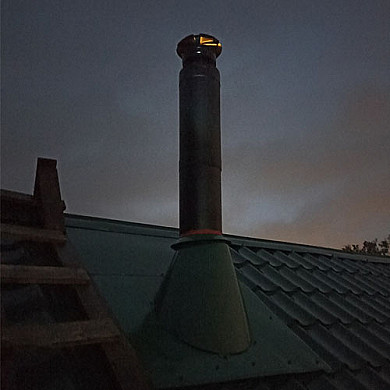 Вид дымохода MAGMA на крыше