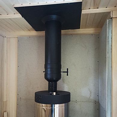 Дымоход MAGMA на печи для бани Grill'D Aurora TRIO с баком для воды