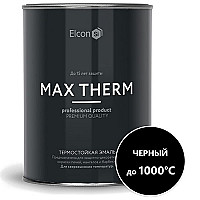  Elcon Эмаль термостойкая +1000 черная, 0,8 кг.