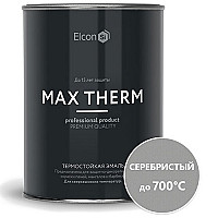  Elcon Эмаль термостойкая +700 серебристо-серая, 0,8 кг.