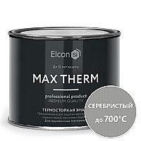  Elcon Эмаль термостойкая +600 серебристо-серая, 0,4 кг.