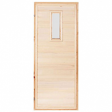  Дверь для бани осиновая со стеклом - Дверь для бани осиновая со стеклом