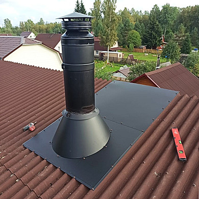 Дымоход MAGMA на крыше бани