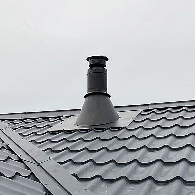 Дымоход MAGMA на крыше дома