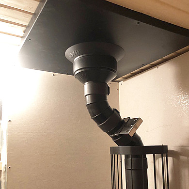 Фланец-короб дымохода MAGMA для защиты потолка