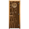 Везувий 1900х700 мм "Бамбук" бронза, правая - Дверь для бани Везувий "Бамбук" бронза, правая