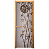 Дверь для бани Везувий 1900х700 мм "Бамбук" сатин матовая, правая