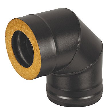 Везувий Сэндвич-колено BLACK (AISI 430 0,8мм/оц) 90* 3 секции д.115х200 - 