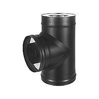  Везувий Сэндвич-тройник BLACK (AISI 430 1,0мм/0,5мм, KERALUX) д.150х250