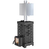 Печь для бани ASTON 20 стекло с баком на трубе 50л Ø115 (AISI 439)