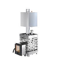 Печь для бани ASTON 12 INOX стекло с баком на трубе 50л Ø115 (AISI 439)