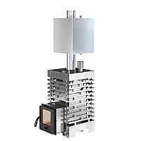 Печь для бани ASTON 16 INOX стекло с баком на трубе 50л Ø115 (AISI 439)