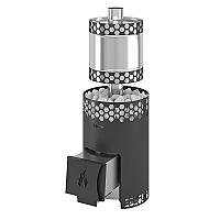 Печь для бани Везувий "Чёрная Пчёлка 20" INOX с баком