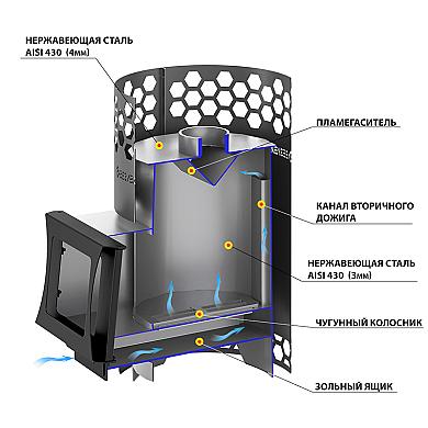 Везувий "Чёрная Пчёлка С" INOX - 