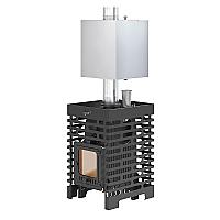 Печь для бани ASTON «Шторм 16» (ДТ-4С) б/в с баком на трубе 50л Ø120 (AISI 439)