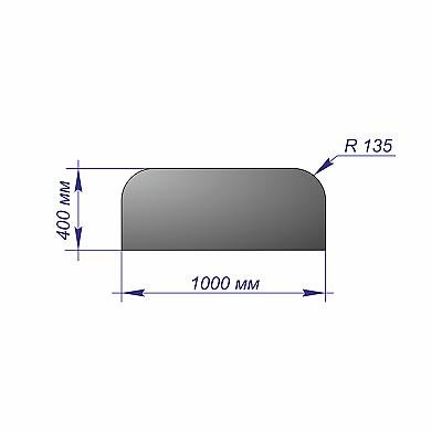  Лист предтопочный 400*1000*1 R135 антрацит - 