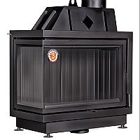 Каминная топка Экокамин Альфа 800 LB два стекла левая