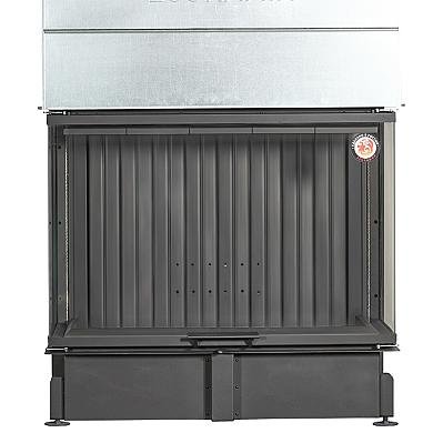 Экокамин ДЕЛЬТА 1200х800х450 PB три стекла подовая черный шамот - 