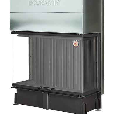 Экокамин ДЕЛЬТА 1200х800х450 PB три стекла подовая черный шамот - 