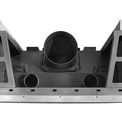 Экокамин ДЕЛЬТА 1200х800х450 PB три стекла подовая черный шамот - 