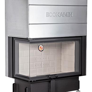 Экокамин ДЕЛЬТА 1000 L два стекла принтинг левая - 