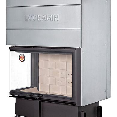 Экокамин ДЕЛЬТА 1000 L два стекла принтинг левая - 