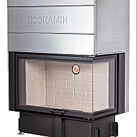 Каминная топка Экокамин ДЕЛЬТА 1000 R два стекла принтинг правая