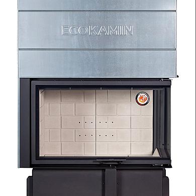 Экокамин ДЕЛЬТА 1000 R два стекла принтинг правая - 