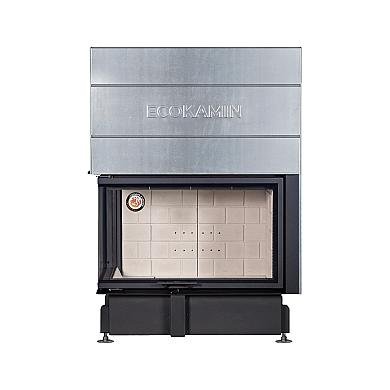 Экокамин ДЕЛЬТА 1000 L два стекла принтинг левая - 