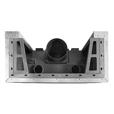 Экокамин ДЕЛЬТА 1200х800х450 PB три стекла подовая черный шамот - 