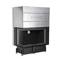 Каминная топка Экокамин ДЕЛЬТА 1000 LB два стекла принтинг левая черный шамот