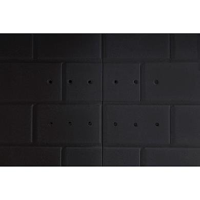 Экокамин ДЕЛЬТА 1000 LB два стекла принтинг левая черный шамот - 