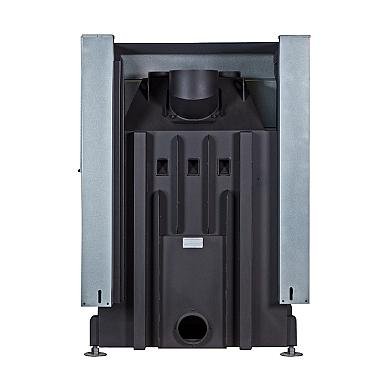 Экокамин ДЕЛЬТА 1000 RB два стекла принтинг правая черный шамот - 