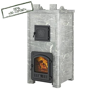 Эверест Легкий пар Профи каменка «по-серому», Талькохлорит, S-50 мм Б/В - 