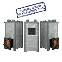 Печь для бани Эверест Легкий пар Профи каменка из нерж. стали, Талькохлорит, S-50 мм