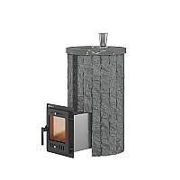 Печь для бани Эверест Steam Master 24 НЕРЖ. (210М) Ламель Рваный камень, S-20