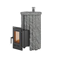 Печь для бани Эверест Steam Master 18 (310) ЧУГУН Ламель Рваный камень, S-20