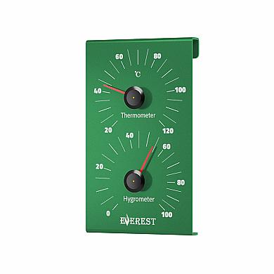 Эверест Термогигрометр  алюминий GREEN (TG-28) - 