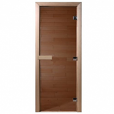 DoorWood Дверь для бани бронза "Теплый день" (ольха) - Общий вид двери
